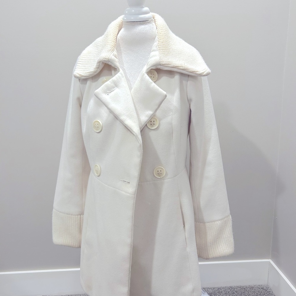 Worthington coat double breasted white/ light cream color.